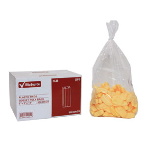5 X 3 X 14 – 5Lb Clear Polybags